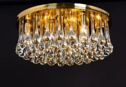 Best Pamono Large Murano Glass Tear Drop Chandelier attributed to C.Palme, Germany, 1970s