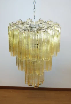 Sale Pamono Large Murano Glass 3-Tier Chandelier, 1981