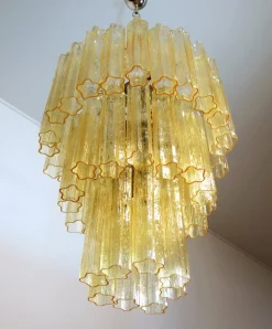 Sale Pamono Large Murano Glass 3-Tier Chandelier, 1981