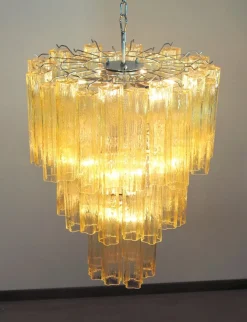 Sale Pamono Large Murano Glass 3-Tier Chandelier, 1981