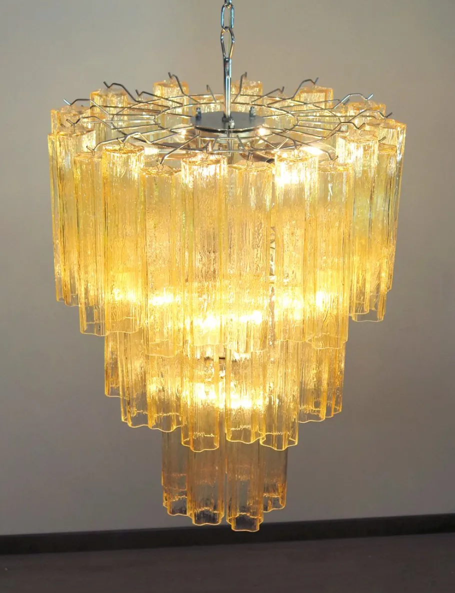 Sale Pamono Large Murano Glass 3-Tier Chandelier, 1981