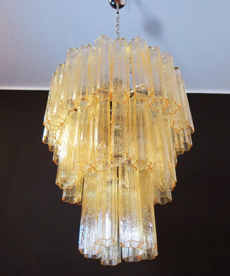 Sale Pamono Large Murano Glass 3-Tier Chandelier, 1981
