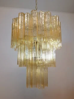 Sale Pamono Large Murano Glass 3-Tier Chandelier, 1981