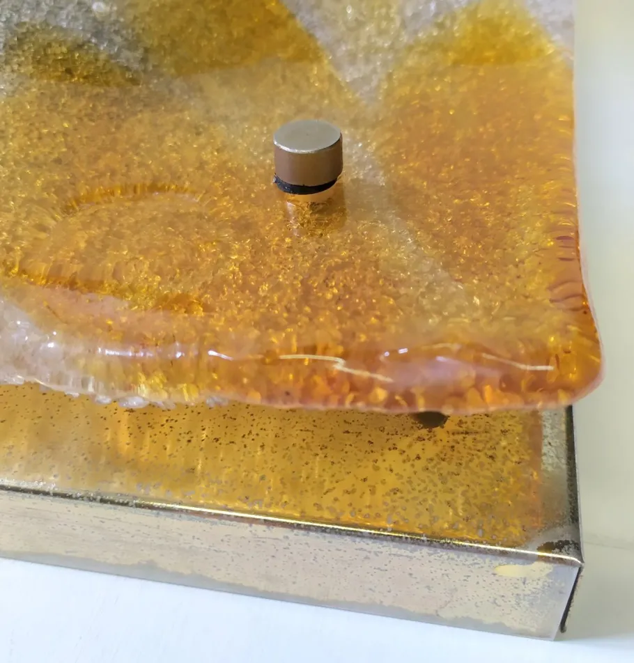 New Pamono Large Murano Glass Wall Light from Mazzega, 1970s