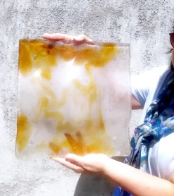 New Pamono Large Murano Glass Wall Light from Mazzega, 1970s