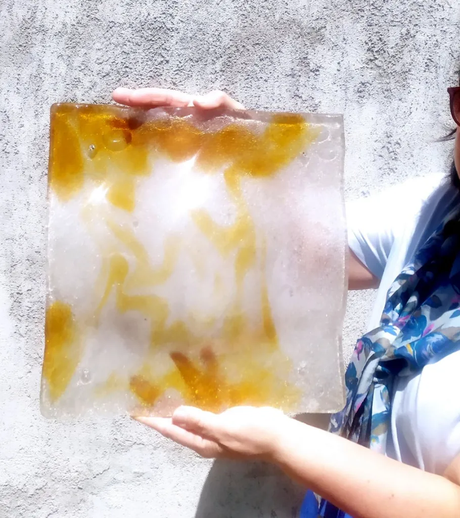 New Pamono Large Murano Glass Wall Light from Mazzega, 1970s