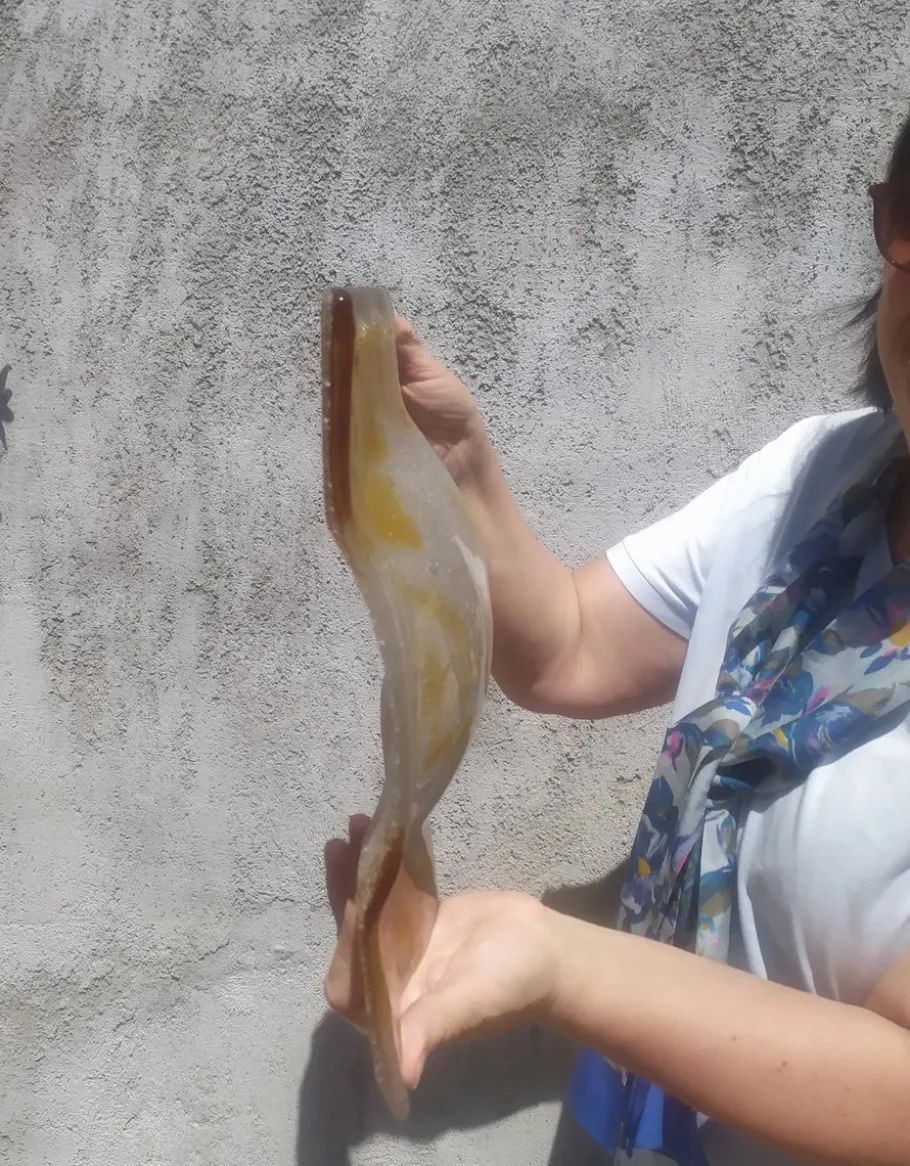 New Pamono Large Murano Glass Wall Light from Mazzega, 1970s