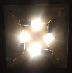 New Pamono Large Murano Glass Wall Light from Mazzega, 1970s