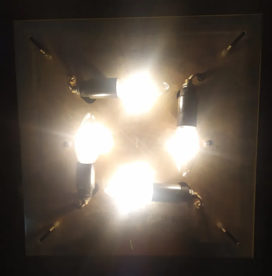 New Pamono Large Murano Glass Wall Light from Mazzega, 1970s