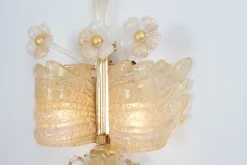 Best Pamono Large Murano Glass Wall Sconces attributed to Barovier & Toso, Italy, 1970s, Set of 2