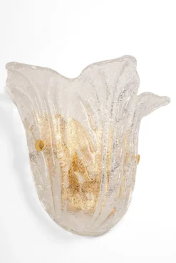 Best Pamono Large Murano Glass Wall Sconce in the Style of Venini, Italy, 1970s, Set of 2