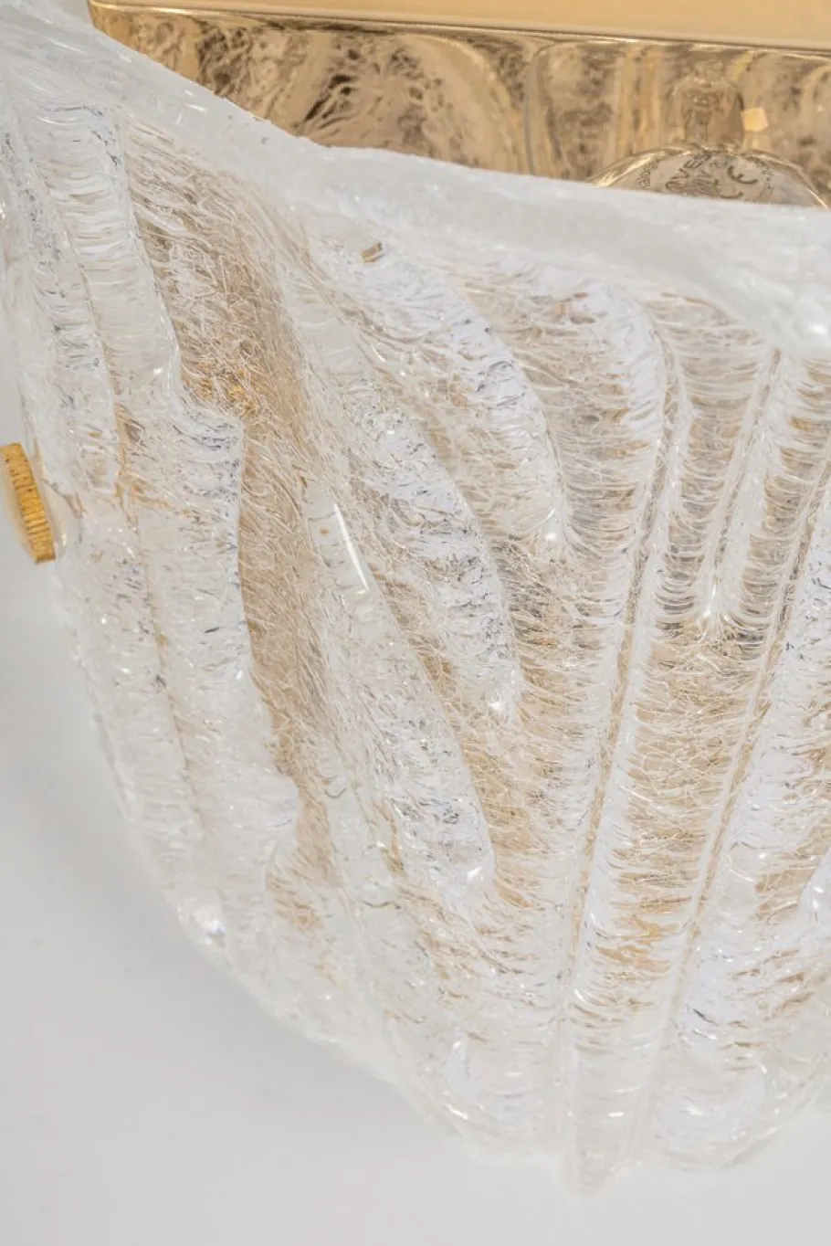 Best Pamono Large Murano Glass Wall Sconce in the Style of Venini, Italy, 1970s, Set of 2