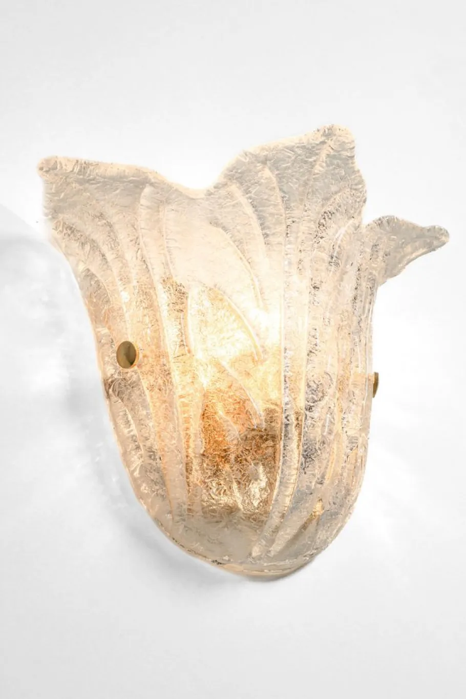 Best Pamono Large Murano Glass Wall Sconce in the Style of Venini, Italy, 1970s, Set of 2