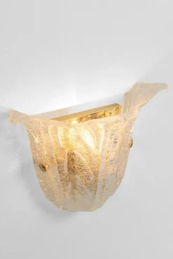Best Pamono Large Murano Glass Wall Sconce in the Style of Venini, Italy, 1970s, Set of 2