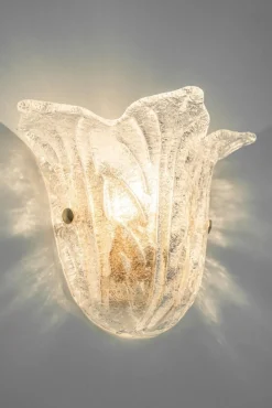 Best Pamono Large Murano Glass Wall Sconce in the Style of Venini, Italy, 1970s, Set of 2