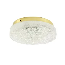 Discount Pamono Large Murano Ice Glass Ceiling Lights from Doria Leuchten, Germany, 1960s, Set of 2