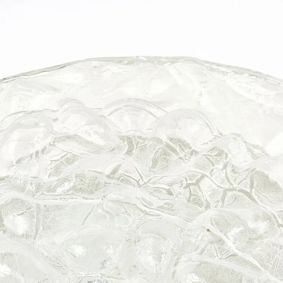 Discount Pamono Large Murano Ice Glass Ceiling Lights from Doria Leuchten, Germany, 1960s, Set of 2