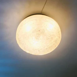 Discount Pamono Large Murano Ice Glass Ceiling Lights from Doria Leuchten, Germany, 1960s, Set of 2