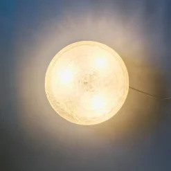 Discount Pamono Large Murano Ice Glass Ceiling Lights from Doria Leuchten, Germany, 1960s, Set of 2