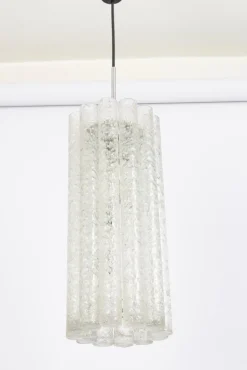 Hot Pamono Large Murano Tubes Pendant Light attributed to Doria, 1970s