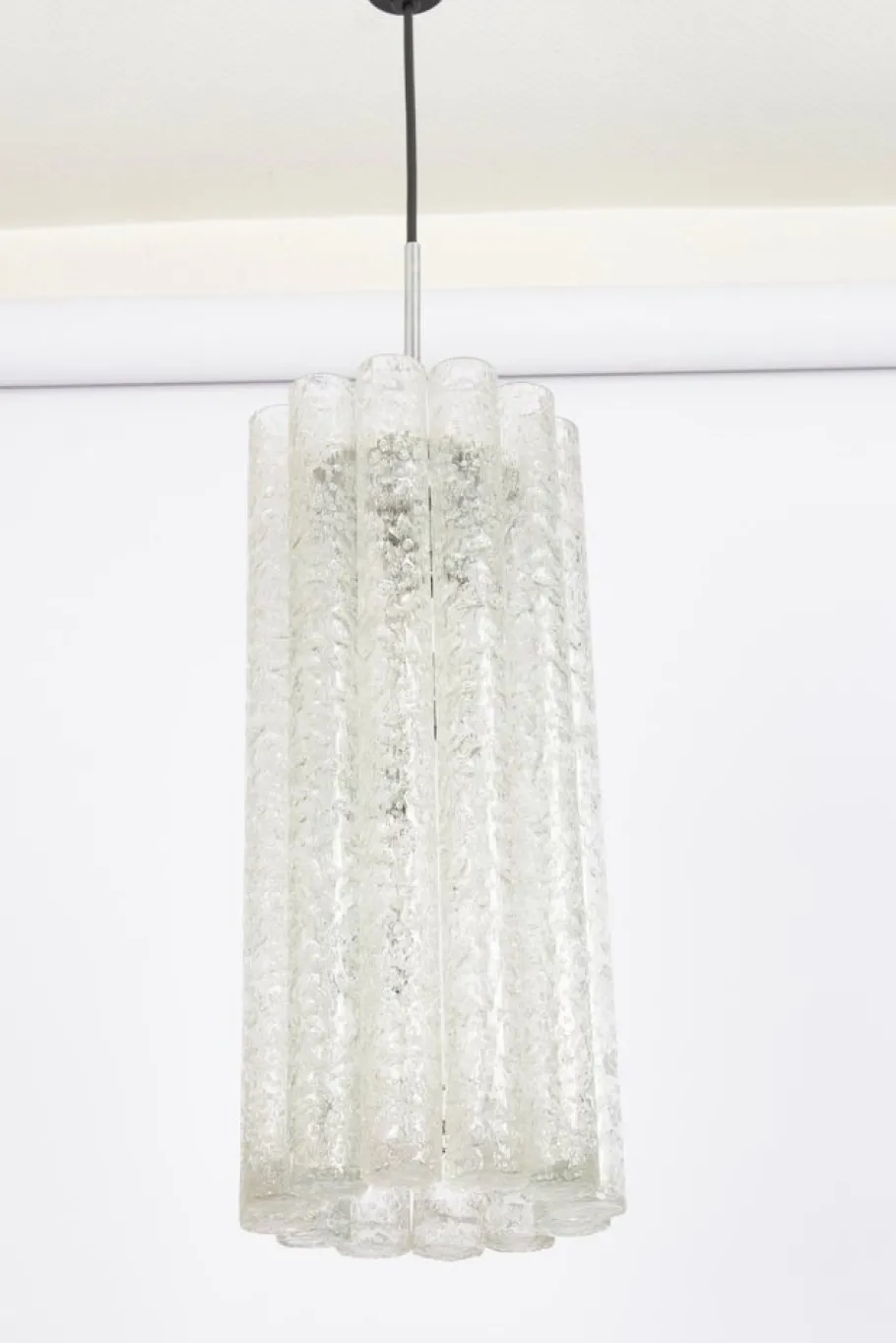 Hot Pamono Large Murano Tubes Pendant Light attributed to Doria, 1970s