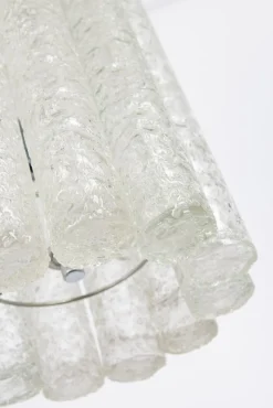 Hot Pamono Large Murano Tubes Pendant Light attributed to Doria, 1970s