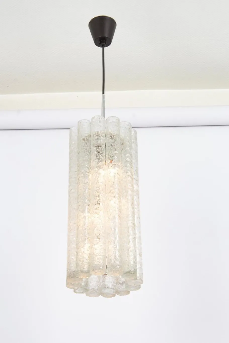 Hot Pamono Large Murano Tubes Pendant Light attributed to Doria, 1970s