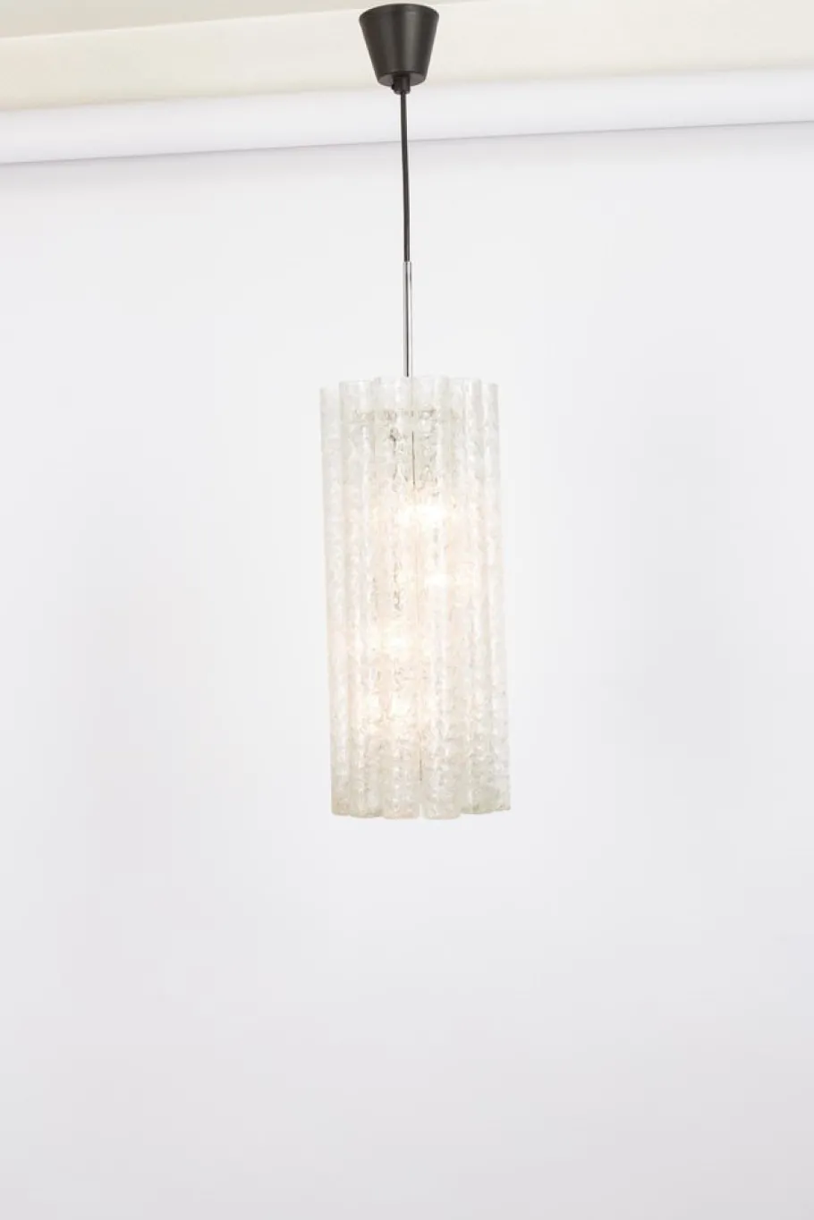 Hot Pamono Large Murano Tubes Pendant Light attributed to Doria, 1970s
