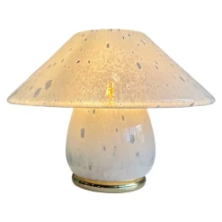 Pamono Large Mushroom-Shaped Murano Glass Table Lamp by Alfredo Barbini, 1970s