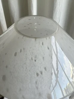 Pamono Large Mushroom-Shaped Murano Glass Table Lamp by Alfredo Barbini, 1970s