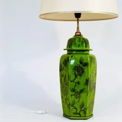 Best Pamono Large Oriental-Style Ceramic Table Lamp, 1960s