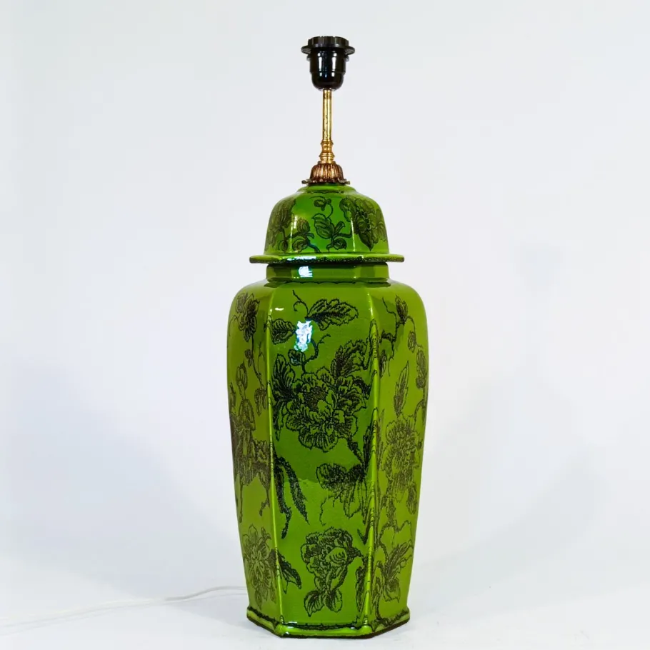 Best Pamono Large Oriental-Style Ceramic Table Lamp, 1960s