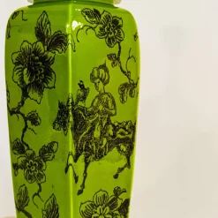 Best Pamono Large Oriental-Style Ceramic Table Lamp, 1960s