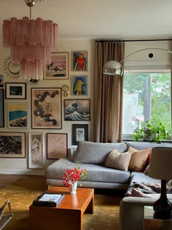 Discount Pamono Large Pink Murano Glass Chandeliers, Set of 2