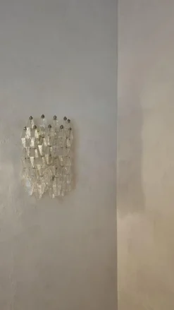 Hot Pamono Large Poliedri Wall Lamps by Carlo Scarpa for Venini, 1958, Set of 2