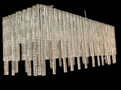 Online Pamono Large Rectangular Murano Rod Chandelier, 1980s