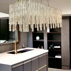 Online Pamono Large Rectangular Murano Rod Chandelier, 1980s