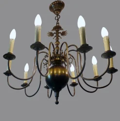 Discount Pamono Large Renaissance Style Flemish Brass Chandelier, 1950s