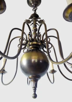 Discount Pamono Large Renaissance Style Flemish Brass Chandelier, 1950s
