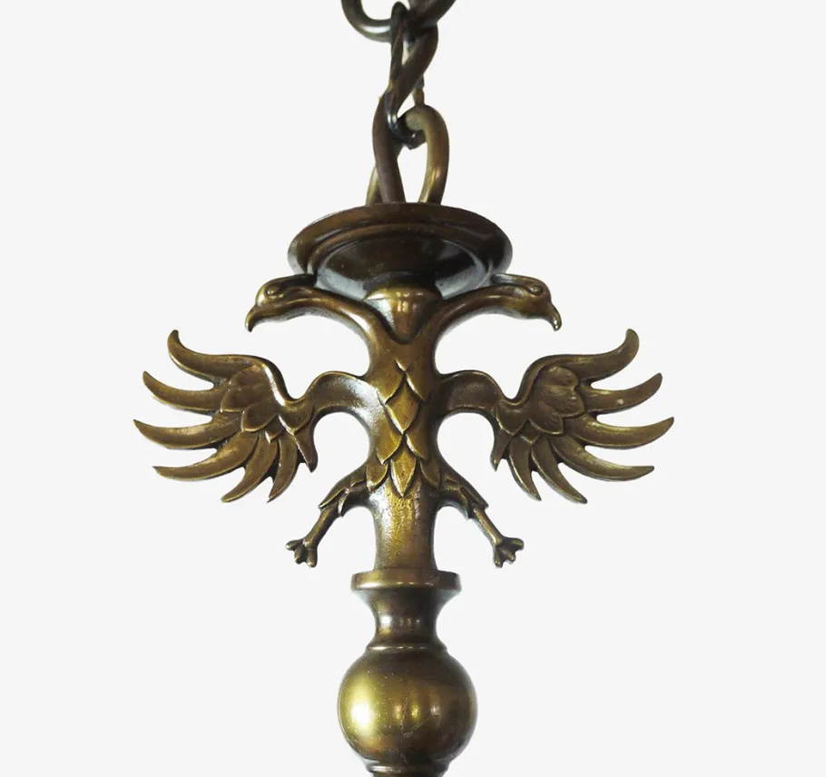 Discount Pamono Large Renaissance Style Flemish Brass Chandelier, 1950s