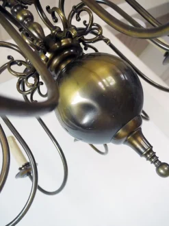 Discount Pamono Large Renaissance Style Flemish Brass Chandelier, 1950s