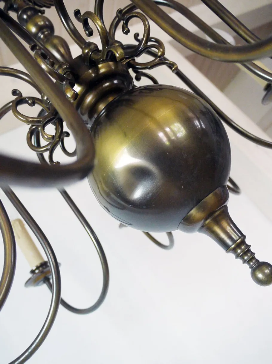 Discount Pamono Large Renaissance Style Flemish Brass Chandelier, 1950s