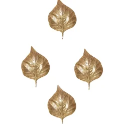 New Pamono Large Rhubarb Leaf Brass Wall Light or Sconce by Tommaso Barbi, 1970s