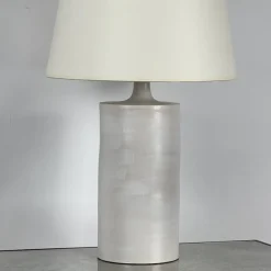 Hot Pamono Large Satin White Rouleau Ceramic Table Lamp by Atelier Cabanel