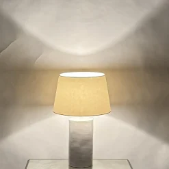 Hot Pamono Large Satin White Rouleau Ceramic Table Lamp by Atelier Cabanel