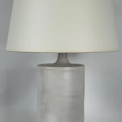 Hot Pamono Large Satin White Rouleau Ceramic Table Lamp by Atelier Cabanel