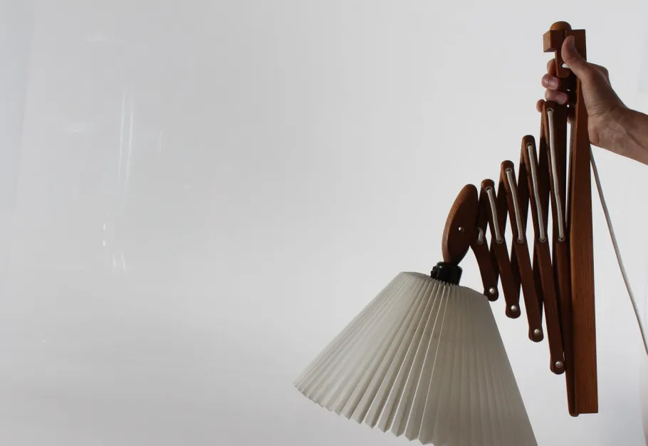 New Pamono Large Sax Wall Lamp in Oak from Le Klint, 1960s