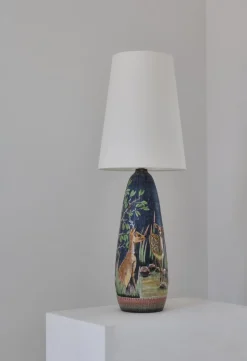 Pamono Large Scandinavian Modern Ceramic Table Lamp attributed to Ulla Winblad, Sweden, 1960s