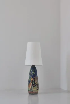Pamono Large Scandinavian Modern Ceramic Table Lamp attributed to Ulla Winblad, Sweden, 1960s