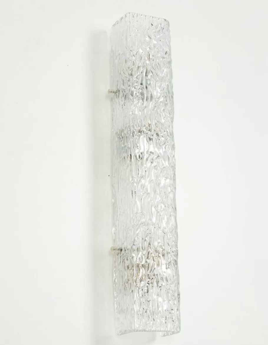 Sale Pamono Large Sconce Glass Wall Light from Kalmar, Austria, 1960s